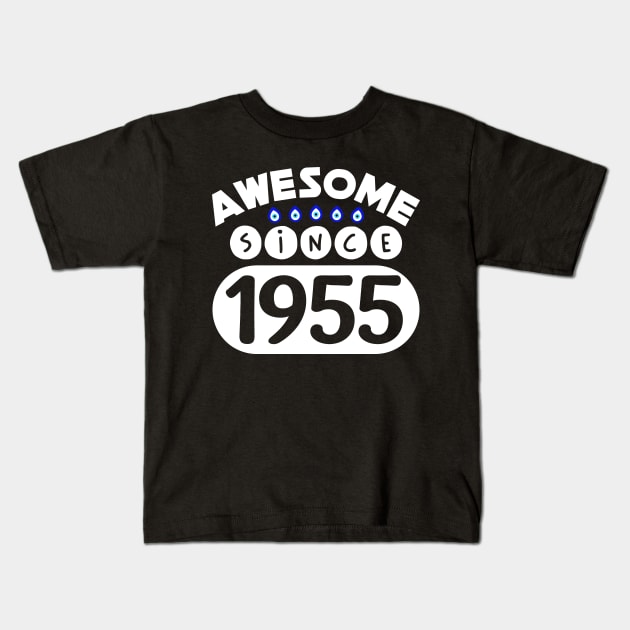 Awesome Since 1955 Kids T-Shirt by colorsplash